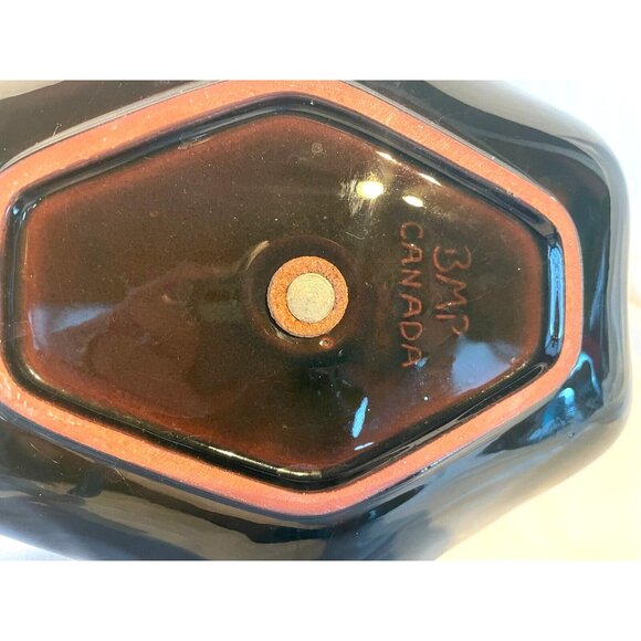 Vintage Blue Mountain Pottery Handled Dish Tray – 9" Green Drip Glaze – MCM - Picture 5 of 8